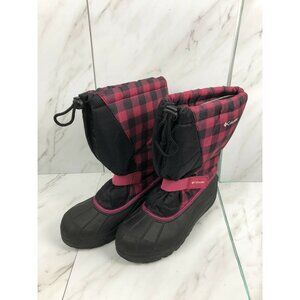 Columbia Powderbug Pink/Black Youth Winter Boots Size 7 US/40 EUR BY1281-011 EUC